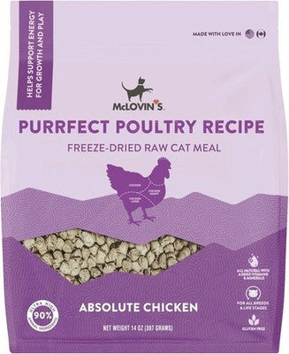Mclovins Pet Food Cat Meal Freeze Dried Poultry