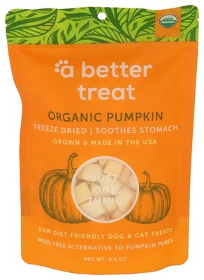 A Better Treat Dog Treat Freeze Dried Pumpkin Organic