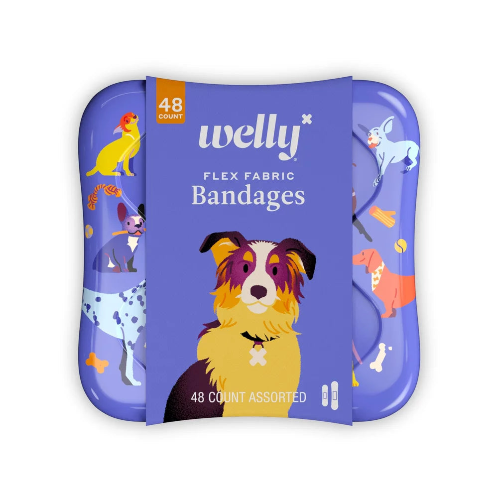WELLY (Pack Of 8) Welly Bandages Doggies 48 Pieces Bravery Badges