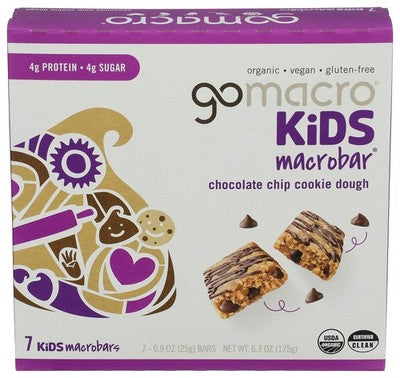 Gomacro Bar Chocolate Chip Cookie Dough Kids