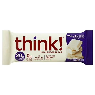 Think! Think Thin! High Protein Meal Alternative Nutrition Bar, White Chocolate, Bar