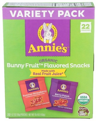 Annie's Homegrown Snack Fruit Var 22Pc