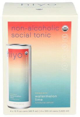 Hiyo Non-alcoholic Socton Watermelon Lime 4Pk