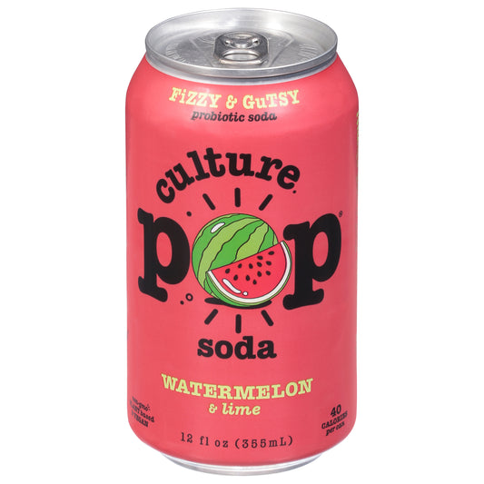 Culture Pop Soda Probiotic Watermelon 12 FO (Pack Of 12)