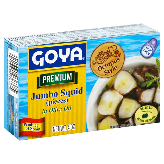 Goya Squid Jumbo In Olive Oil 4 oz (Pack Of 25)