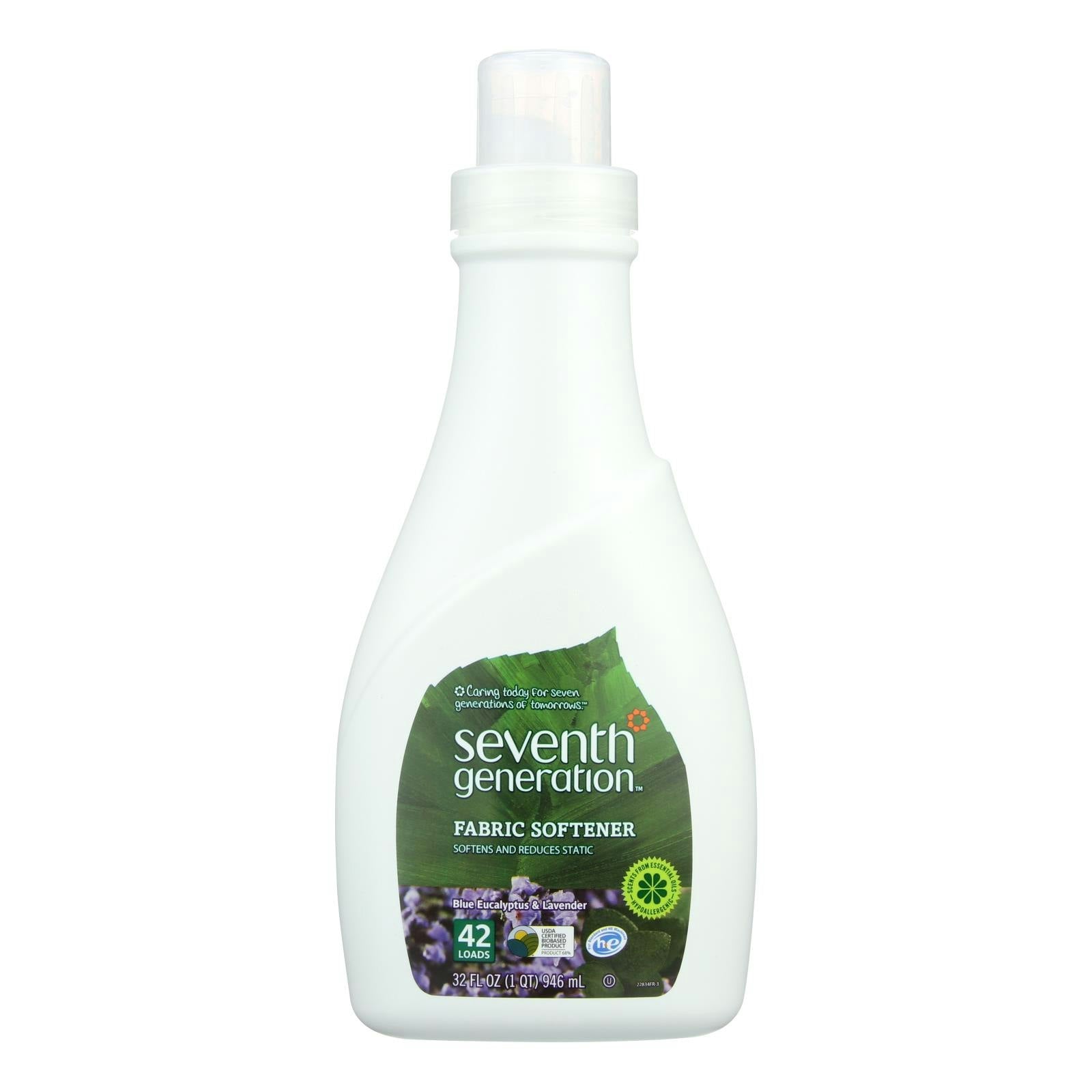 Seventh Generation Natural Liquid Fabric Softener - Blue Eucalyptus and Lavender 32 fl. oz (Pack of 6)
