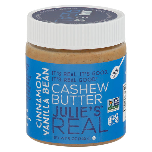 Julies Real Butter Cashew Cinnamon Vanilla 9 Oz (Pack Of 6)
