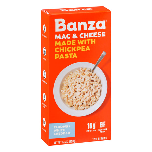 Banza Mac & Cheese Chickpea White Cheddar 5.5 oz (Pack Of 6)