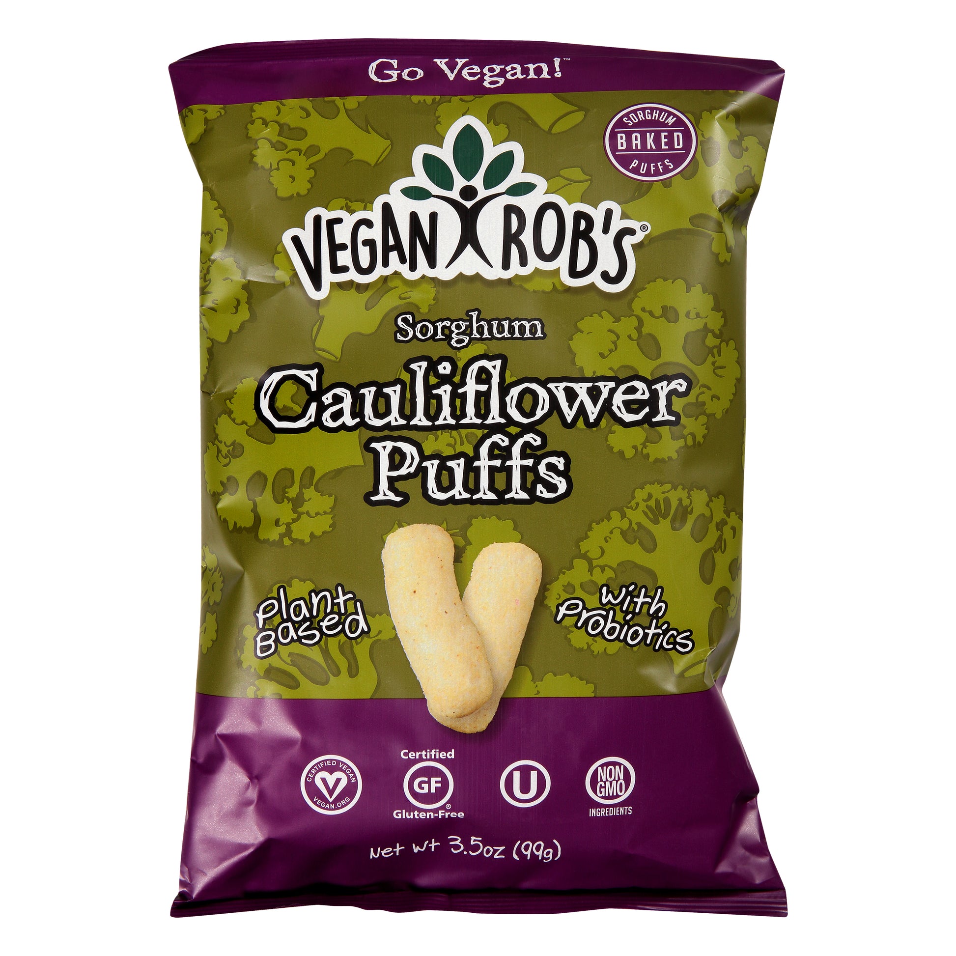 Veganrobs Puffs Cauliflower Probiotc 3.5 oz (Pack Of 12)