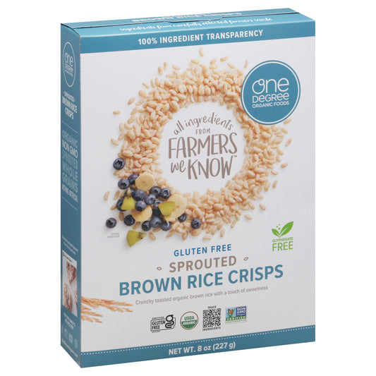 One Degree Cereal Rice Crisp Brown Organic 8 oz (Pack Of 6)