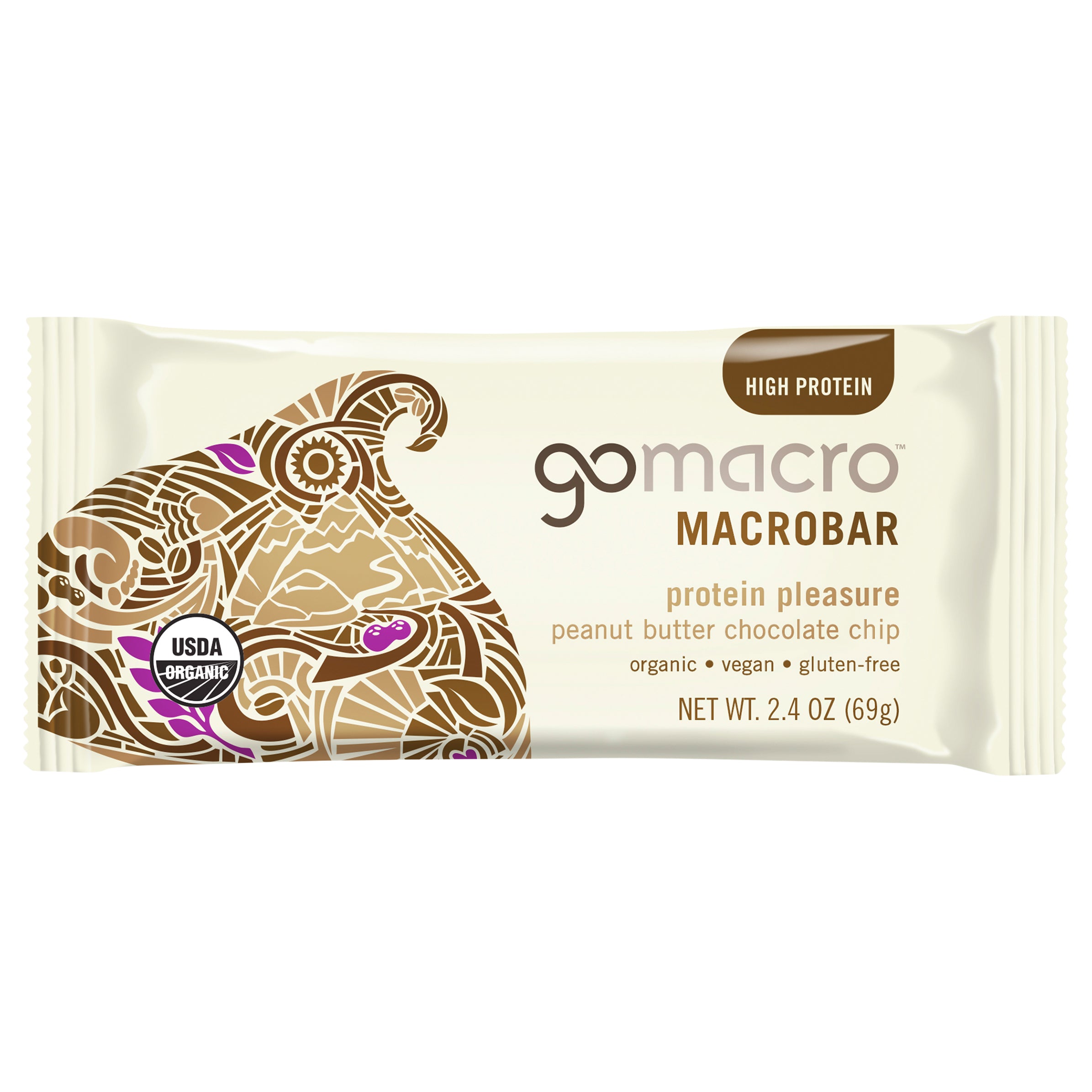 Gomacro Bar Peanut Butter Chocolate Chip Organic