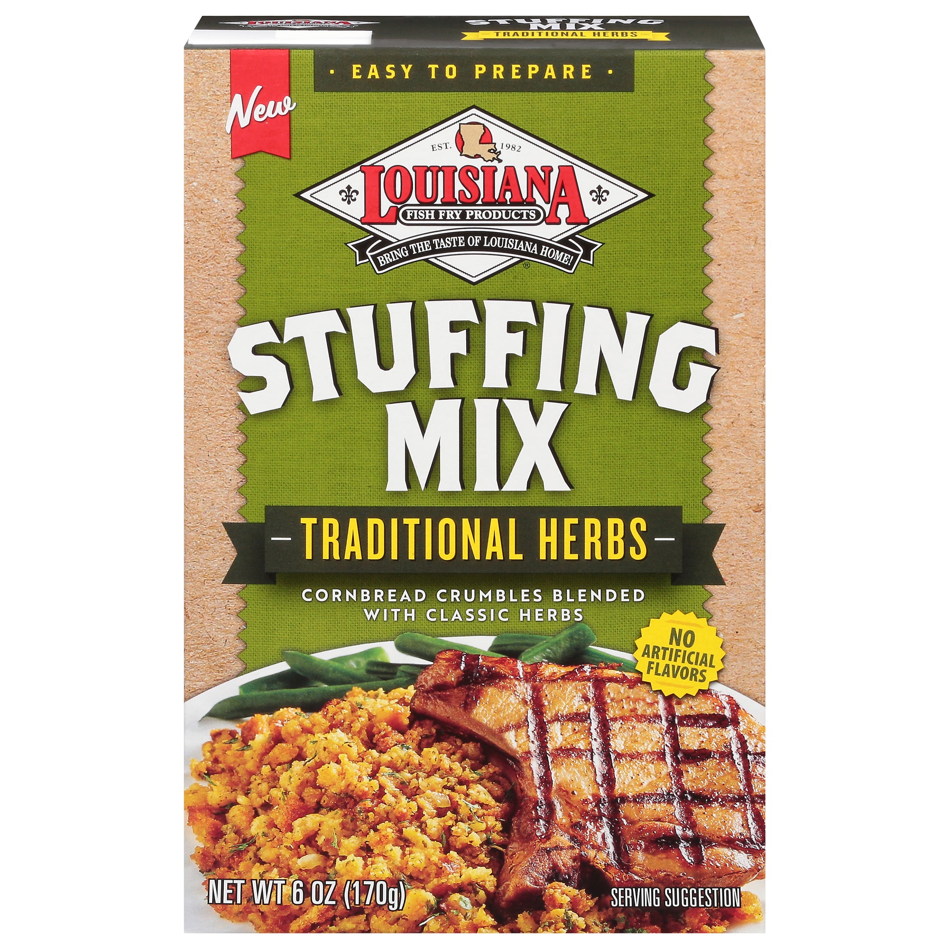 Louisiana Fish Fry Stuffing Traditional Herbs Mix 6 oz (Pack Of 6)
