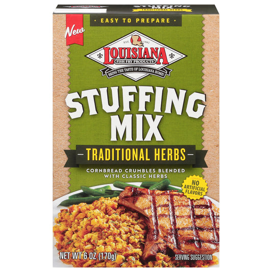 Louisiana Fish Fry Stuffing Traditional Herbs Mix 6 oz (Pack Of 6)