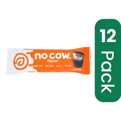 No Cow Bar - Bar Chocolate Peanut Butter Cup - 2.12 oz (Pack of 12)