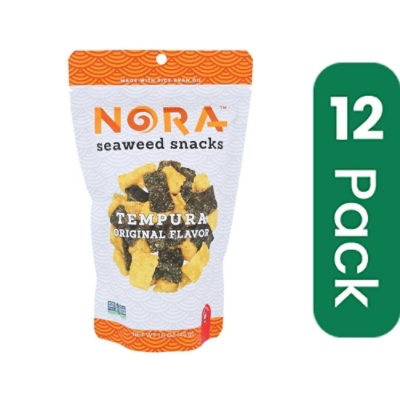 Nora Original Flavor Tempura Seaweed Snacks - 1.6 Ounce (Pack of 12)
