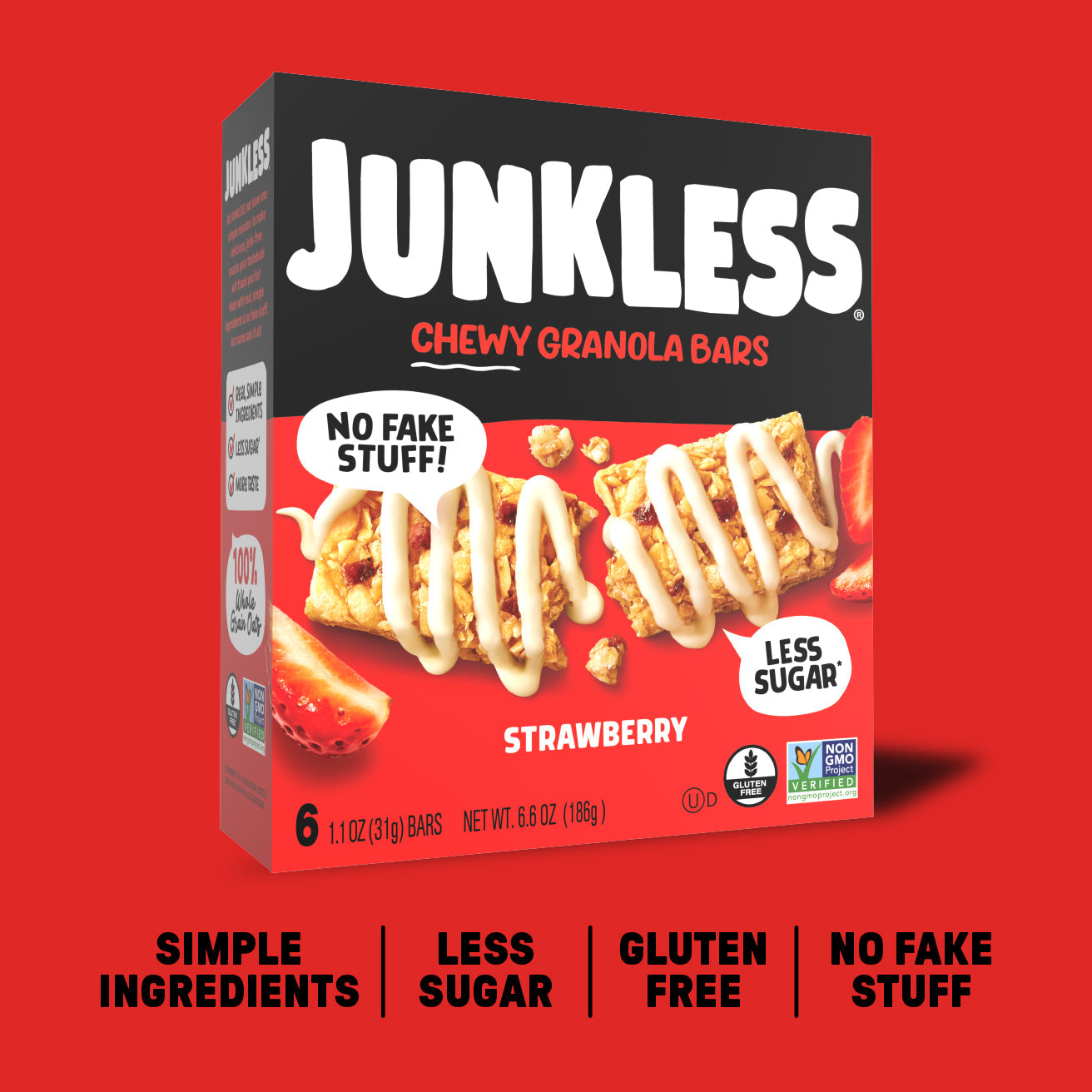 Junkless Bar Granola Strawberries