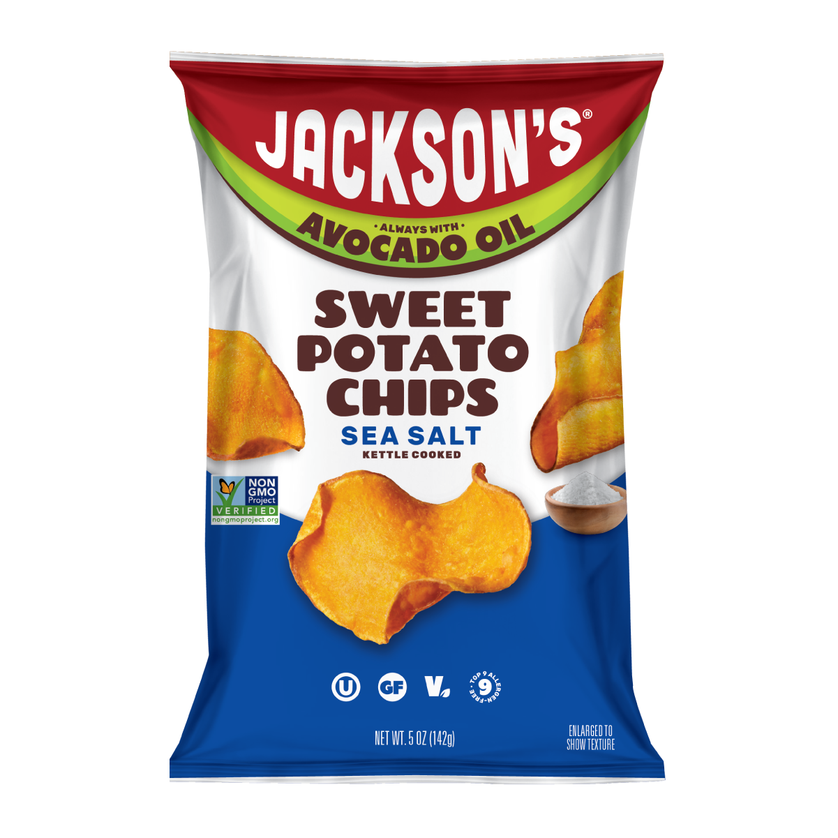 JACKSONS CHIPS (Pack of 24) Jacksons Chips Potato Chips Avocado Oil 2.5 Oz