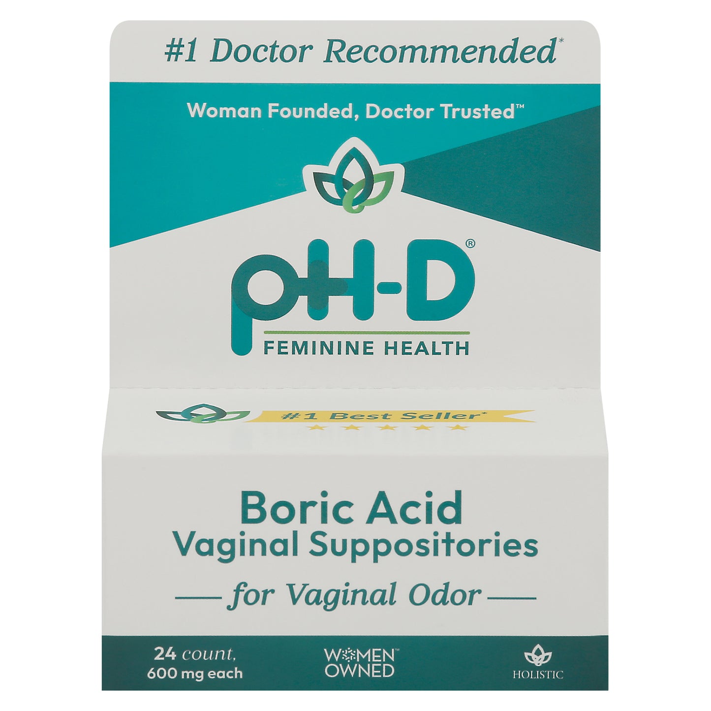 Phd Feminine Health Suppository Vaginal 24 Ea (Pack Of 4)