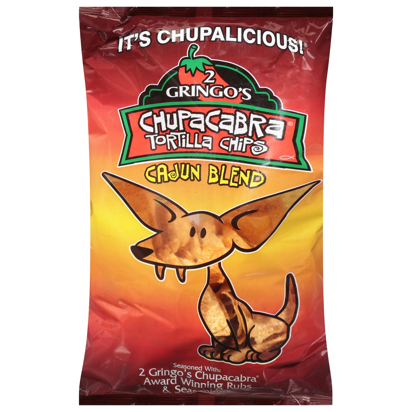 2 Gringos Chupacabra Chips Tortilla Cajun 10 oz (Pack Of 12)