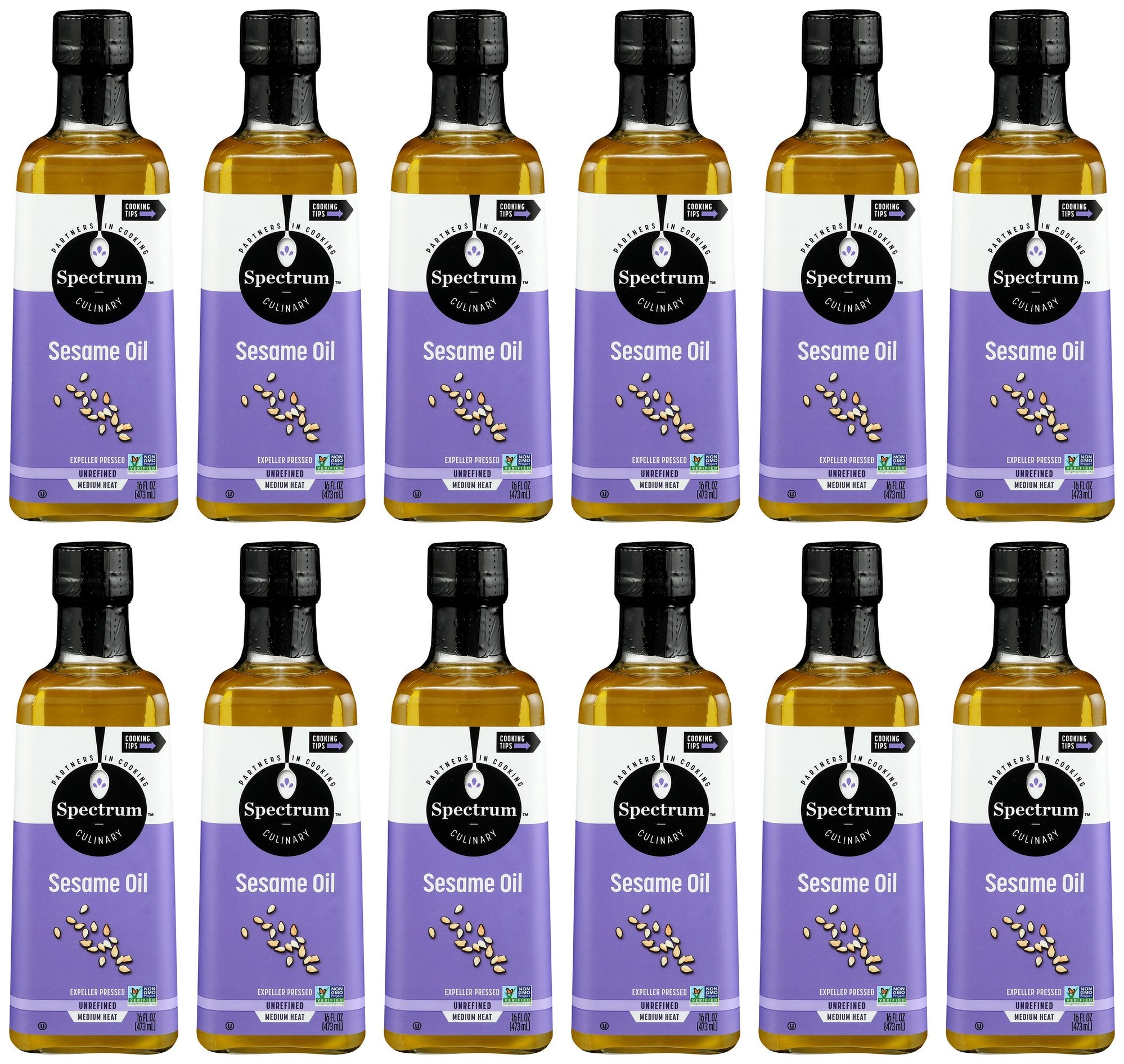 Spectrum Naturals Sesame Oil Unrefined Medium Heat