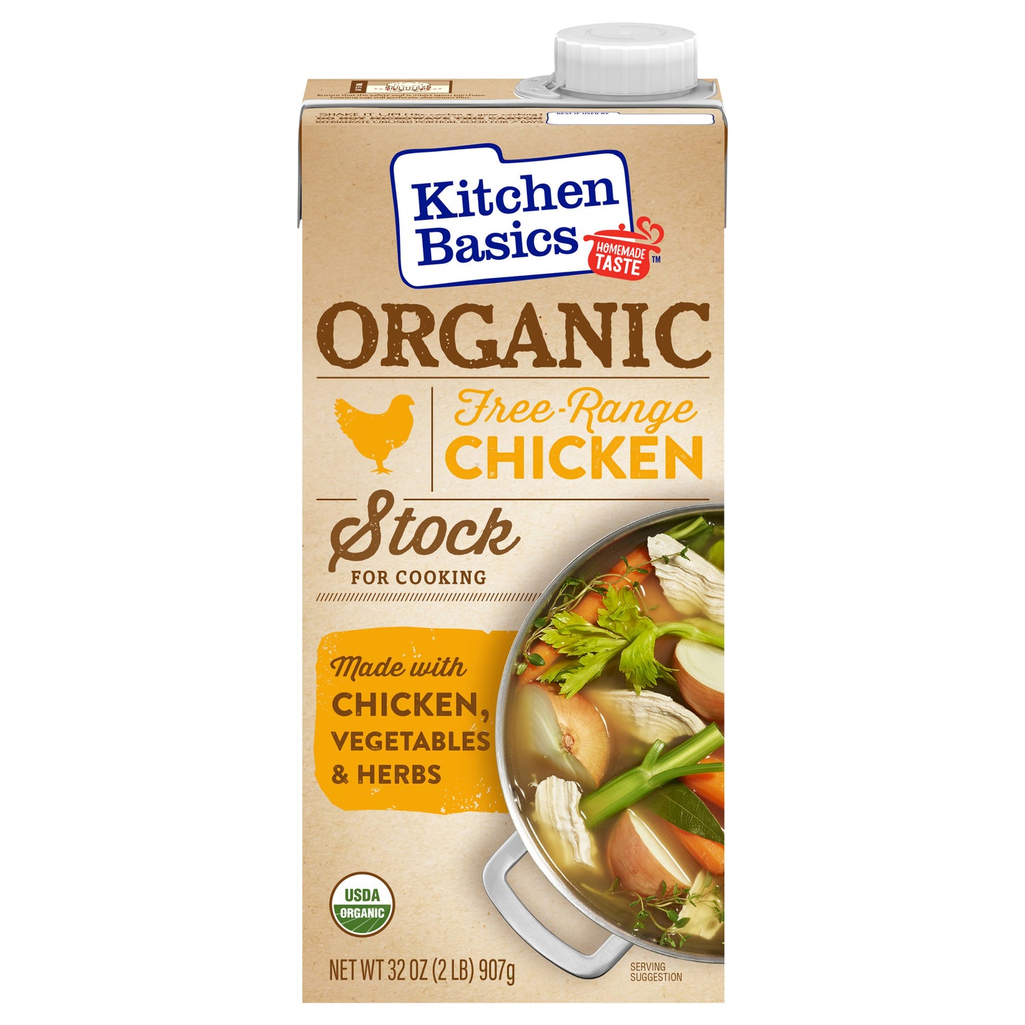 Kitchen Basics Broth Free Range Chicken Organic 32 oz (Pack Of 12)