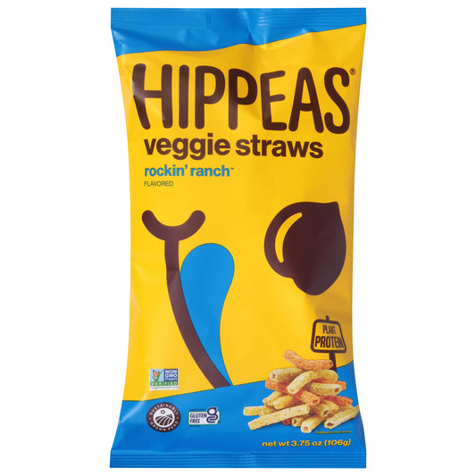 Hippeas Veggie Straws Ranch Rockin 3.75 Oz (Pack Of 12)