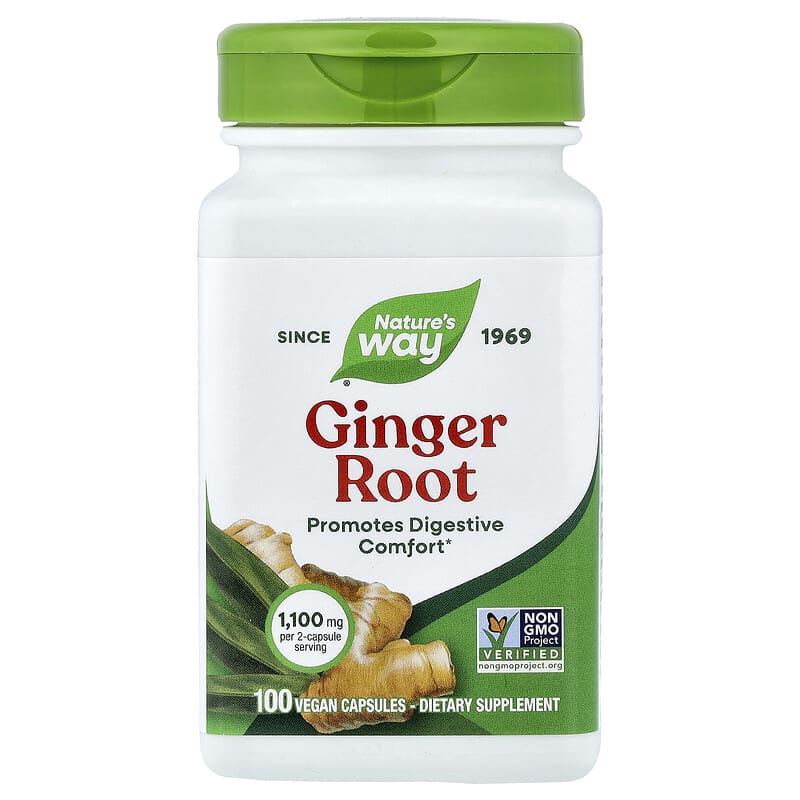 Nature's Way Ginger Root 100 Vegetable Capsule