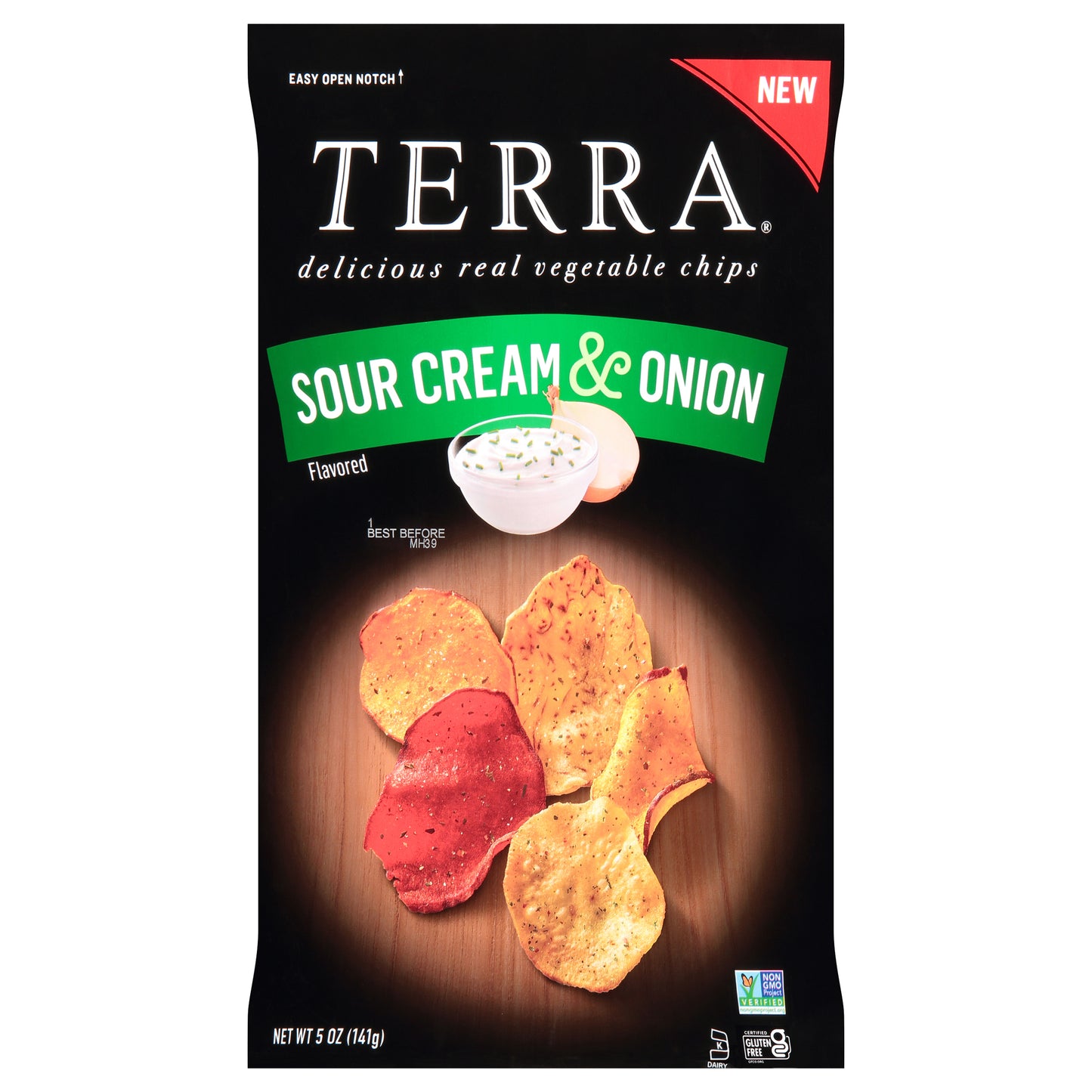 Terra Chips Chip Sour Cream And Onion 5 oz (Pack Of 12)