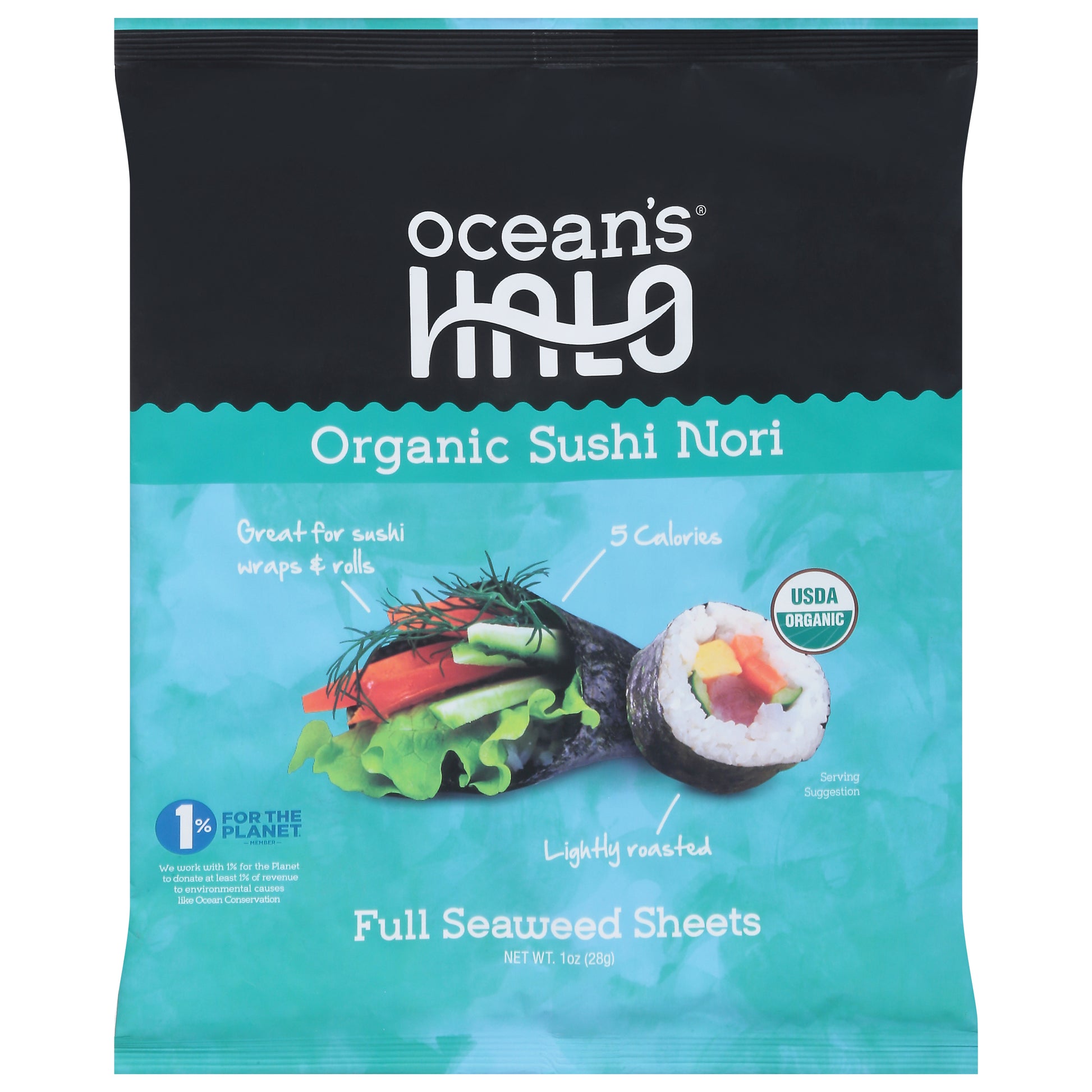 Oceans Halo Sushi Nori Full Sheets 1 Oz (Pack Of 12)