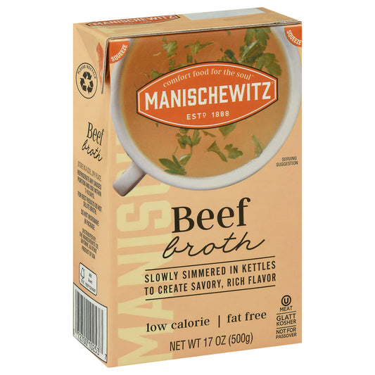 Manischewitz Broth Beef Aseptic Mani 17 FO (Pack Of 12)