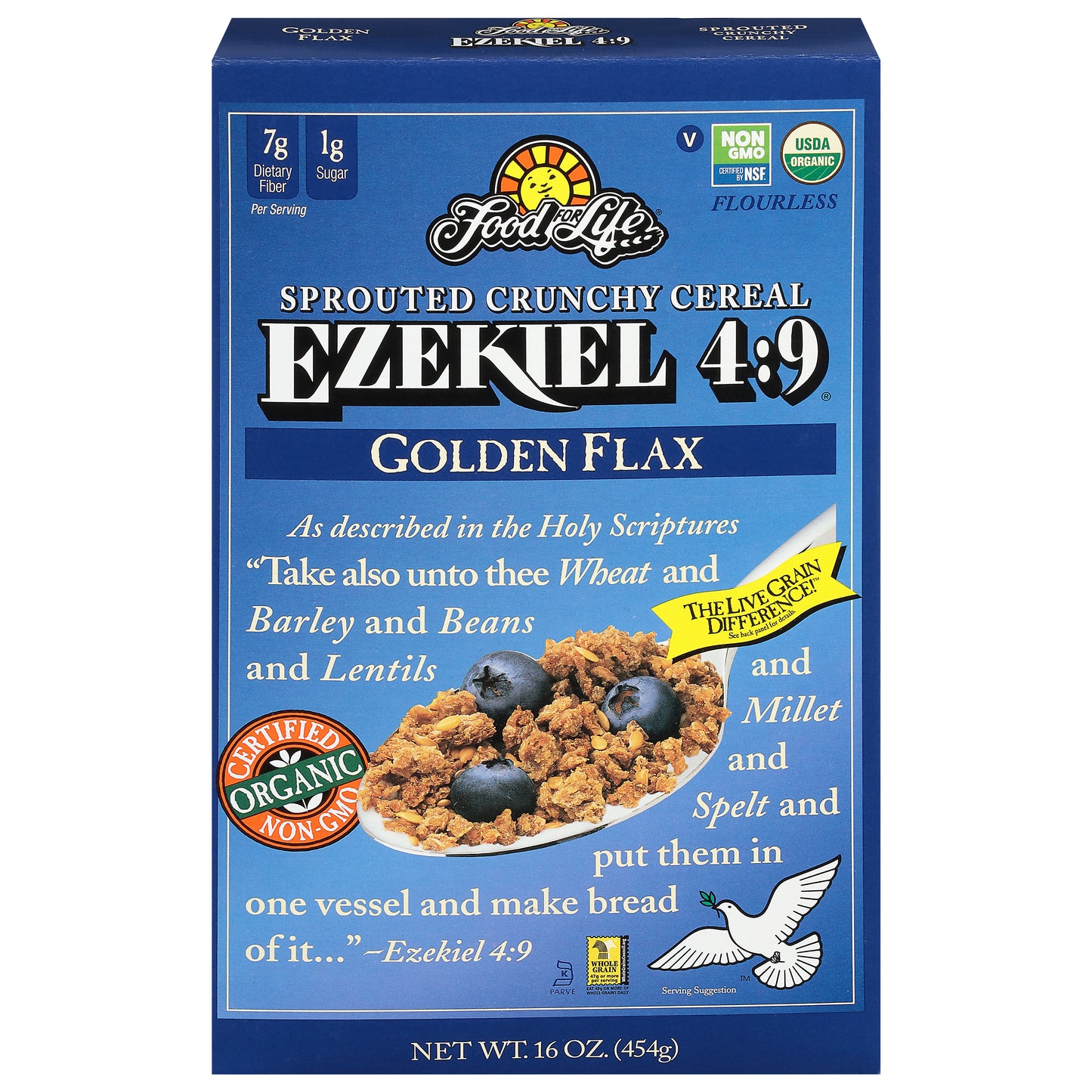 Food For Life Cereal Ezekiel 4-9 Golden Flax Organic 16 oz (Pack Of 6)