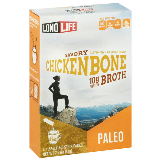 Lonolife Broth Bone Chicken Stick 4Pk 2.24 oz (Pack Of 6)