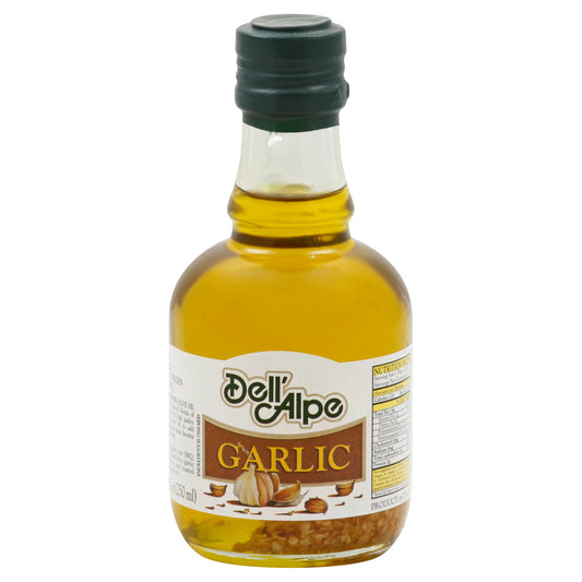 Dell Alpe Oil Olive Extra Virgin Garlic 8.5 oz (Pack Of 6)