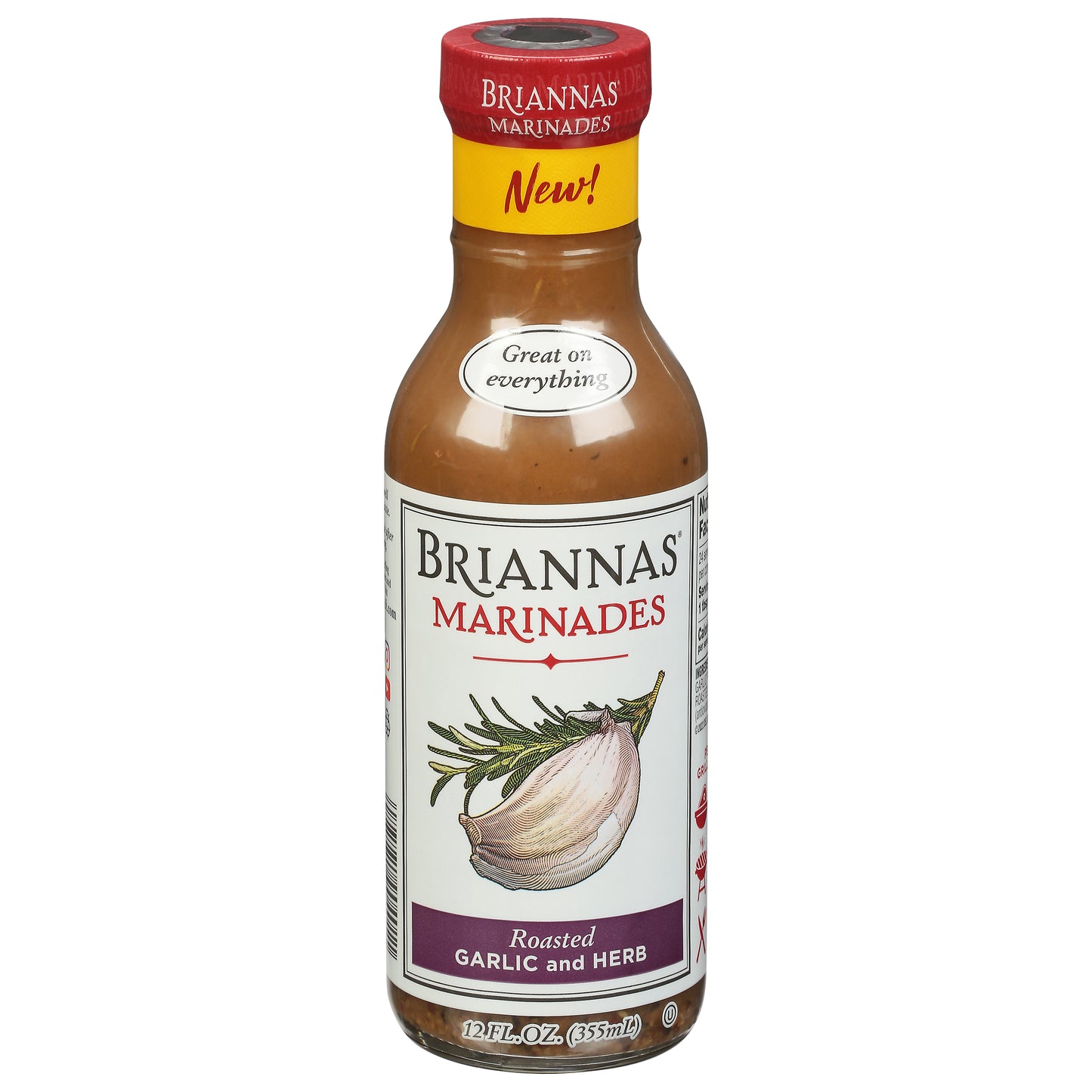 Briannas Marinade Roasted Garlic Hrb 12 Oz (Pack Of 6)