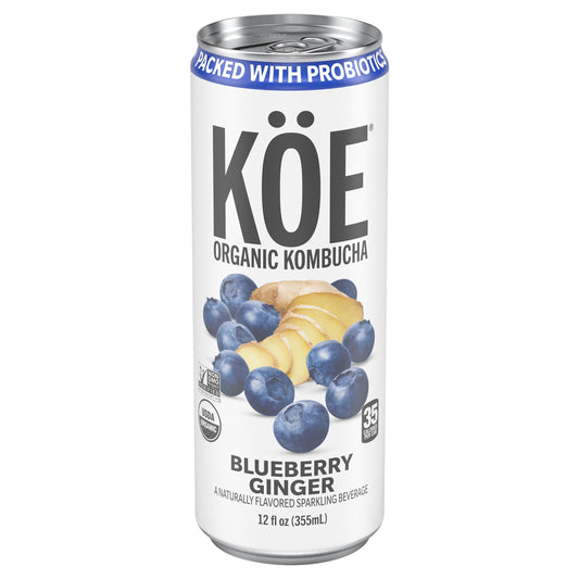 Koe Kombucha Blueberry Ginger 12 FO (Pack of 12)