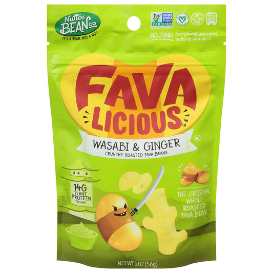 Favalicious Bean Snack Wasabi Ginger 2 Oz Pack of 12