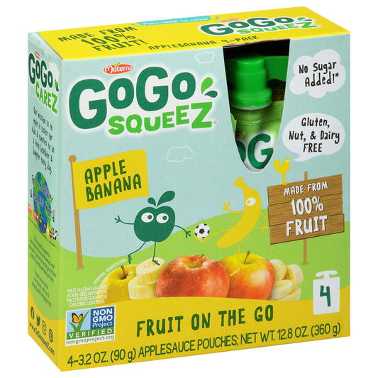 Gogo Squeez Applesauce Apple Ban Natural 4Pack