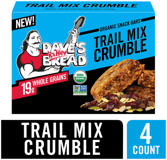 Dave's Killer Bread Organic Trail Mix Crumble Bars 7 oz (Pack of 6)