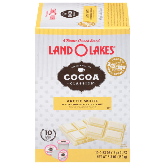 Land O Lakes Cocoa Single Serve White 10Ct 5.3 Oz Pack of 6