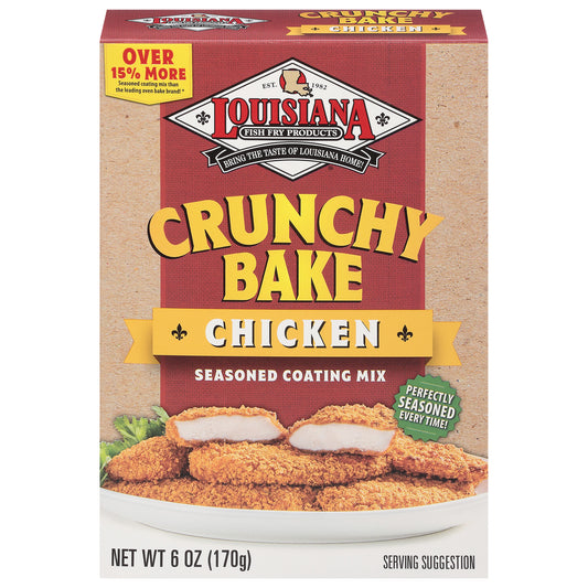 Louisiana Fish Fry Seasoning Crunchy Bake Chicken 6 oz (Pack Of 6)