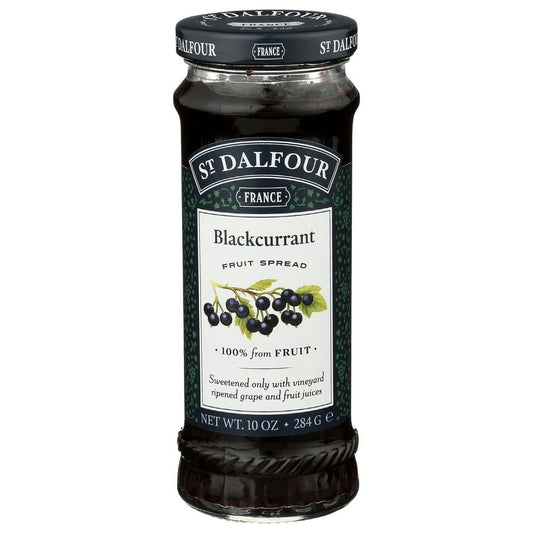 St Dalfour Blackcurrant Fruit Spread 10 Oz Pack of 6