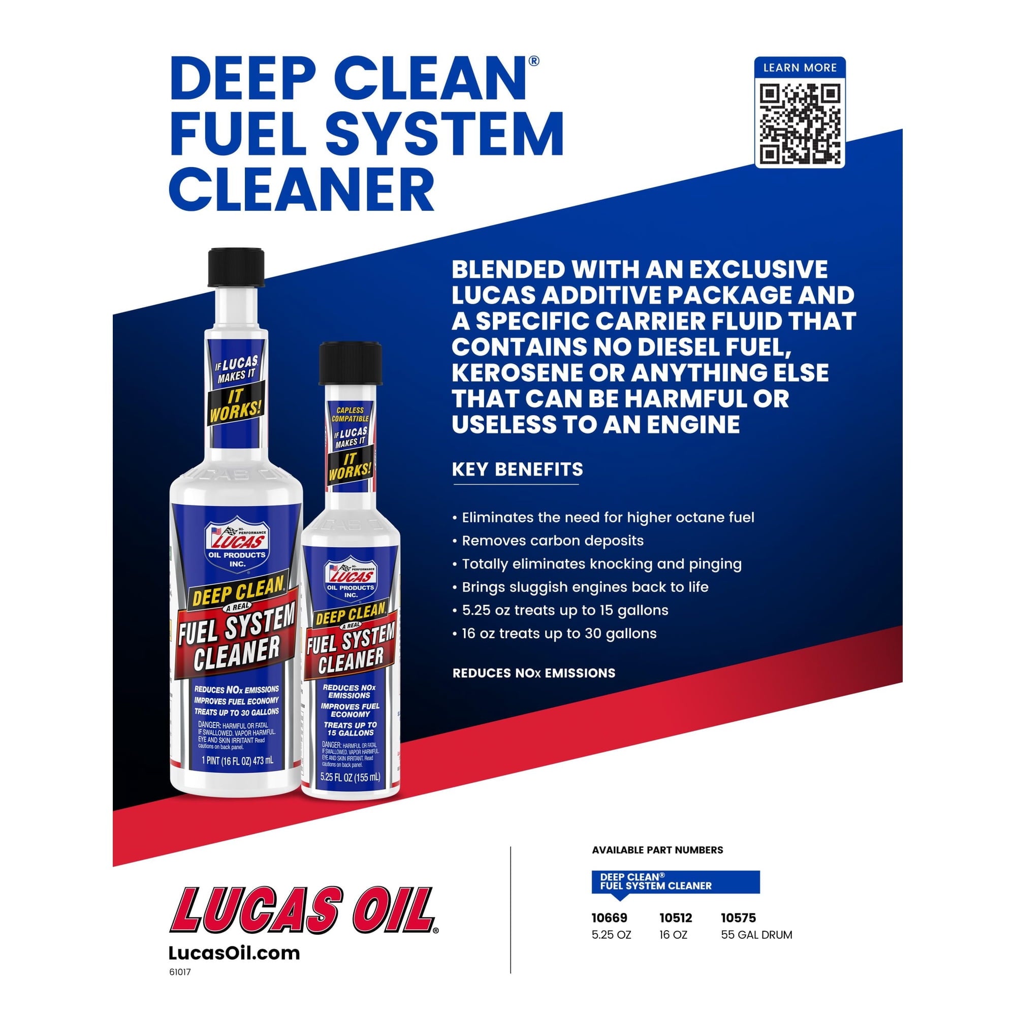 LUCAS OIL (Pack of 8) Lucas Oil Fuel System Cleaner 5.25 Fl Oz