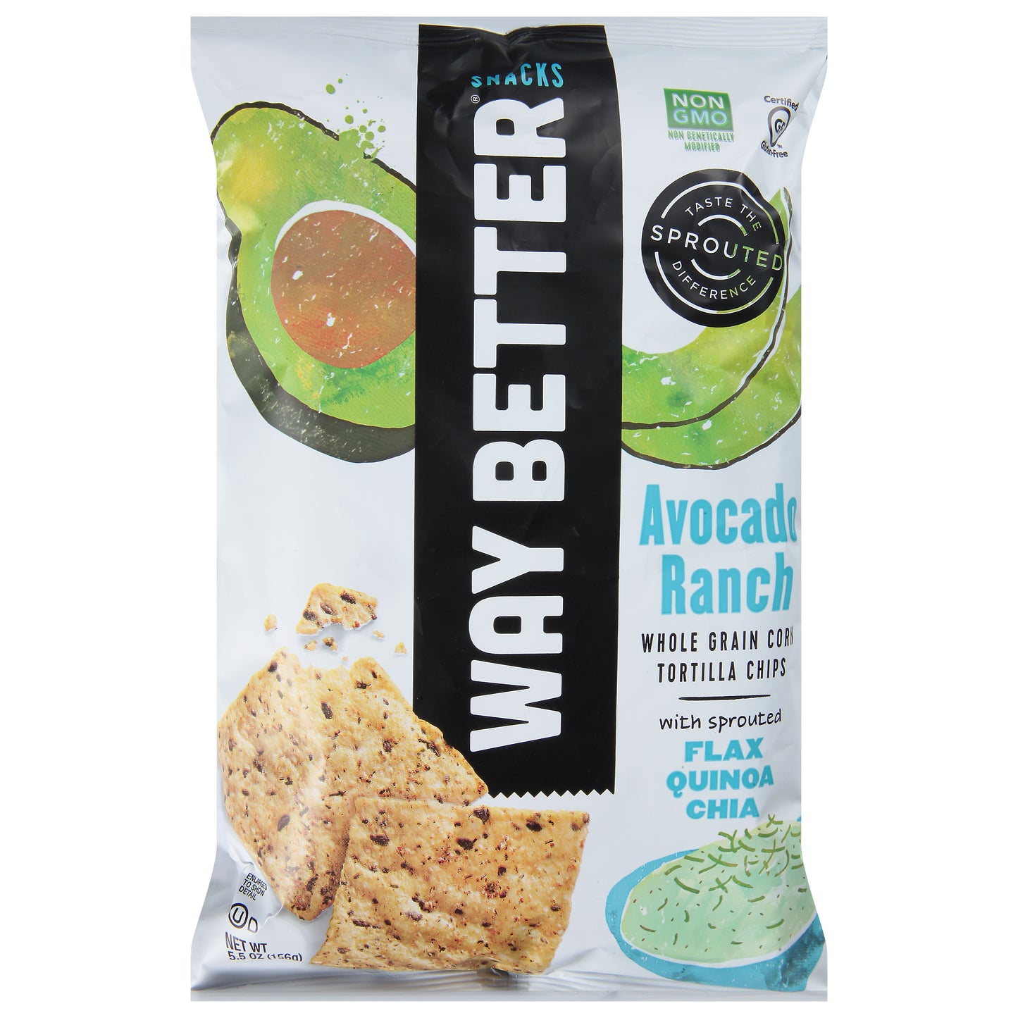 Way Better Snacks Chip Tortilla Avocado Ranch 5.5 oz (Pack Of 12)