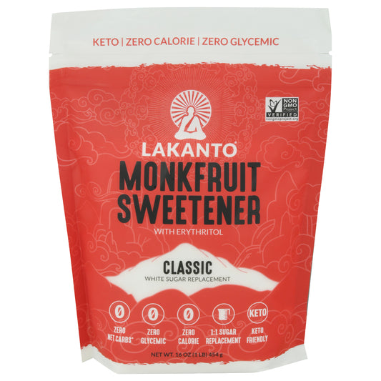 Lakanto Sweetener Classic Sugar Free 16 oz (Pack Of 8)