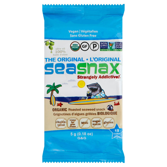 Sea Snax Seaweed Snack G&G Olive 0.18 Oz Pack of 24