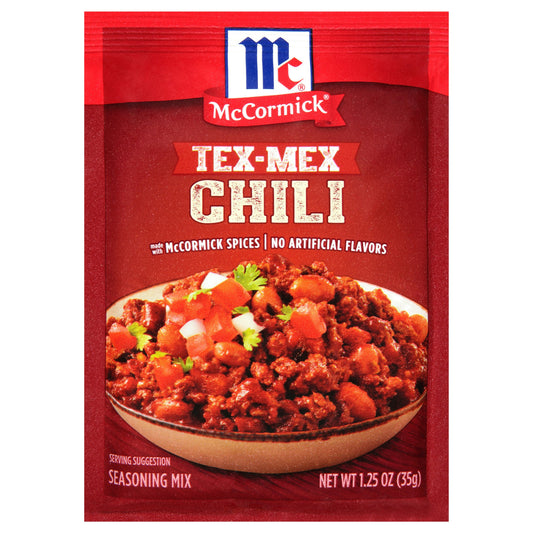 Mc Cormick Seasoning Chili Tex Mexico 1.25 Oz Pack of 12