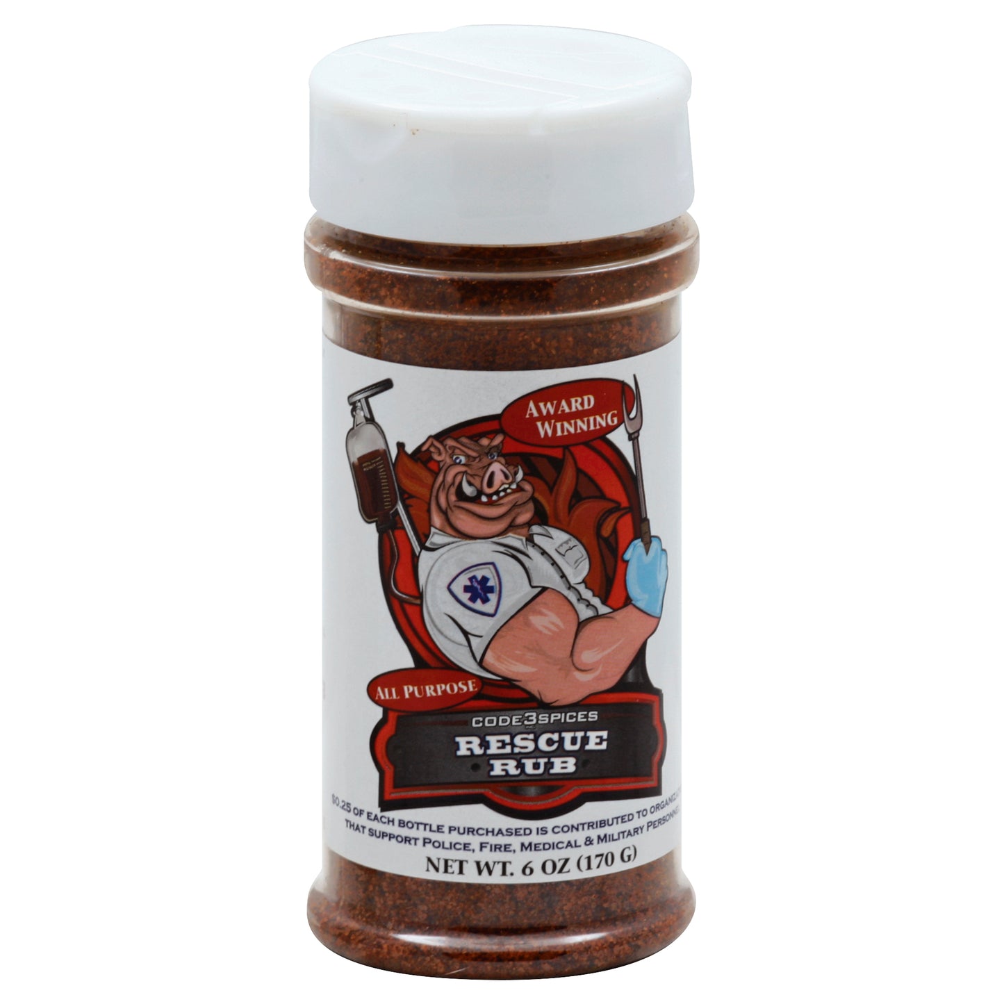 Code 3 Spices Rub Rescue 6 oz (Pack Of 6)