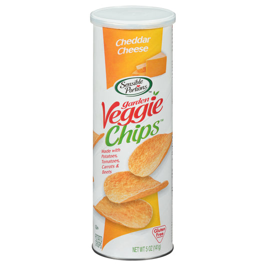 Sensible Portions Chip Garden Veggie Cheddar Canister 5 oz (Pack Of 12)