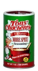 TONY CHACHERES (Pack of 18) Tony Chachere's More Spice Seasoning Blend Loose Spice 7 Oz