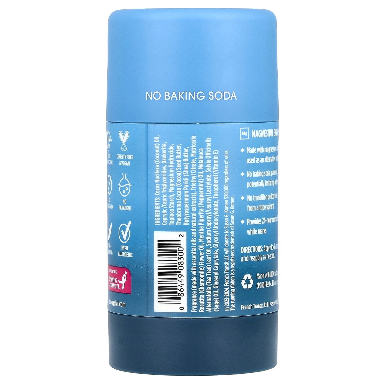 CRYSTAL BODY DE (Pack Of 7) Crystal Body Deodorant Sea Salt Sage 2.5 Oz